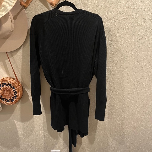 J Crew 365 Black Tie Waist Cardigan Sweater - Picture 6 of 7